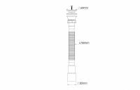 Гофросифон I=750, выпуск 64мм, выход гибкая труба 1 1/2- ?40/50